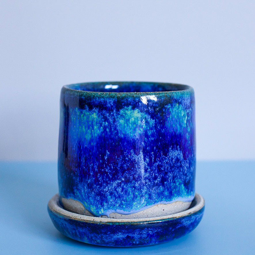 Lidded Flat White Coffee Cup in Space