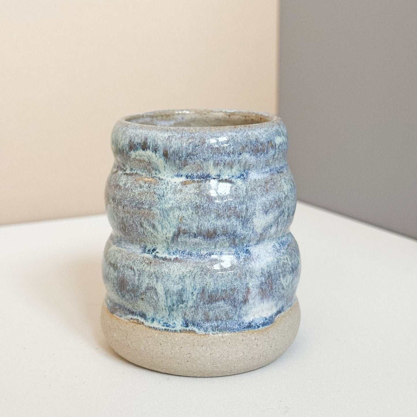 Mini Ripple Vase in Runny Blue