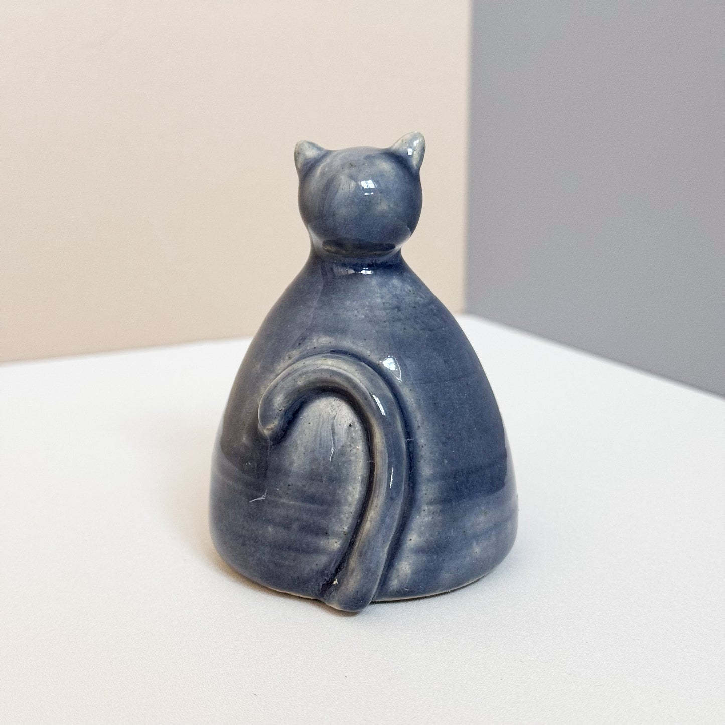 Glossy Blue Cat Salt Shaker