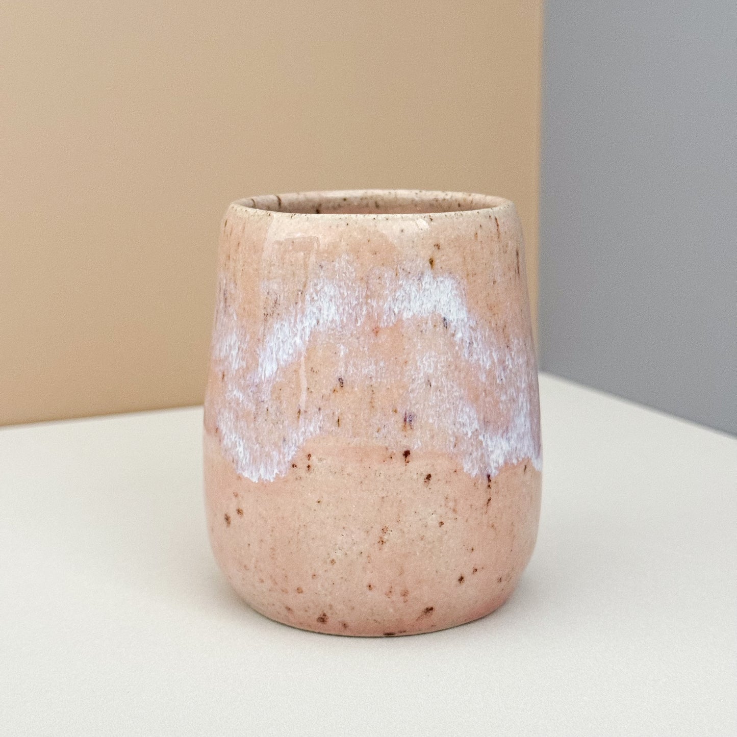 Medium Size Tumbler in Speckled Pink